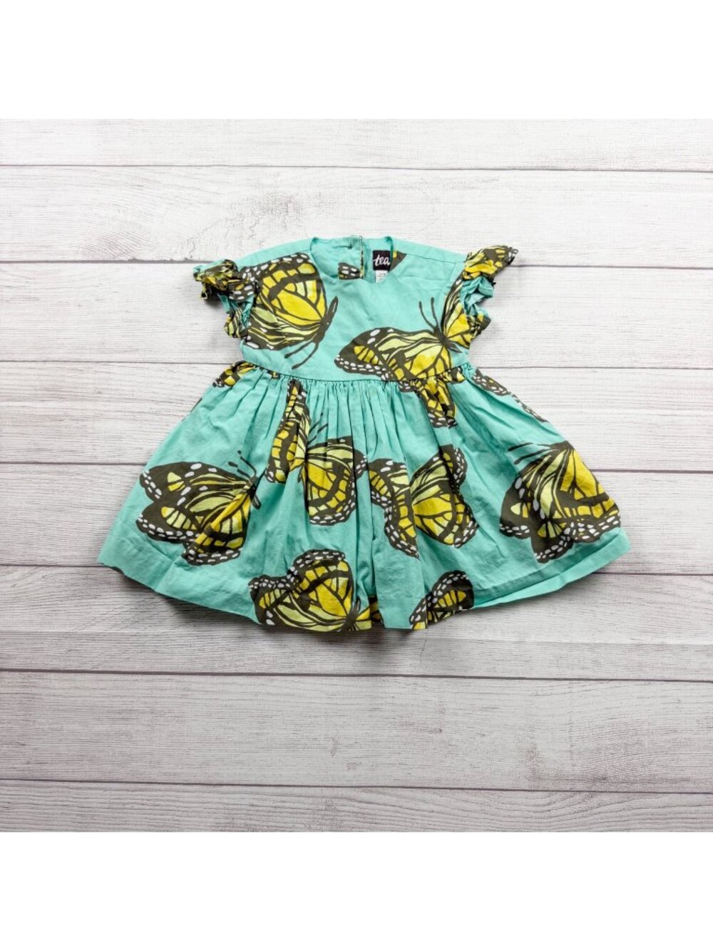 Tea Collection Butterfly Print Baby Dress Bloomers 12-18 Months